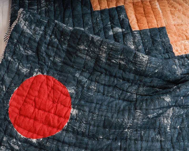 Hand-Printed Twin Quilt: Arabian Night Cotton Comforter
