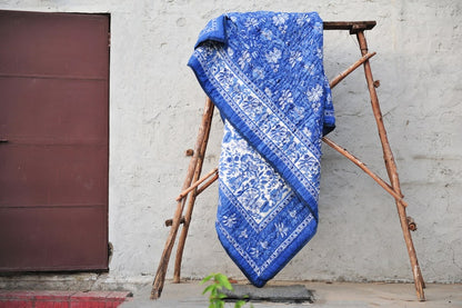 Handmade Floral Bedspread Quilt Set: King/Queen Cotton Shams