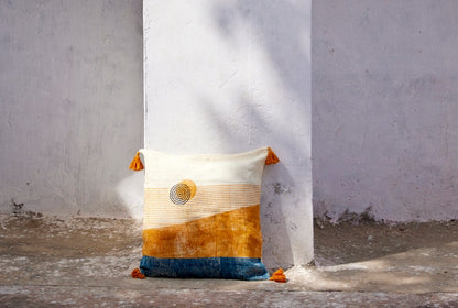 Hand-Block Printed King Quilt: Reversible Cotton Kantha Bedding