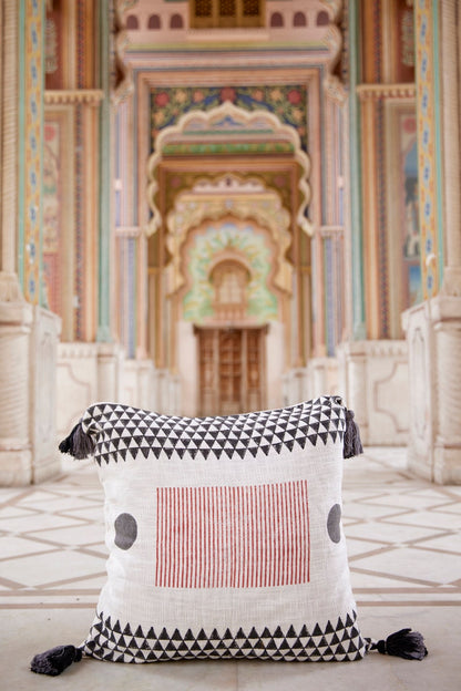 Handmade King Quilt: Reversible Block Print Kantha Blanket