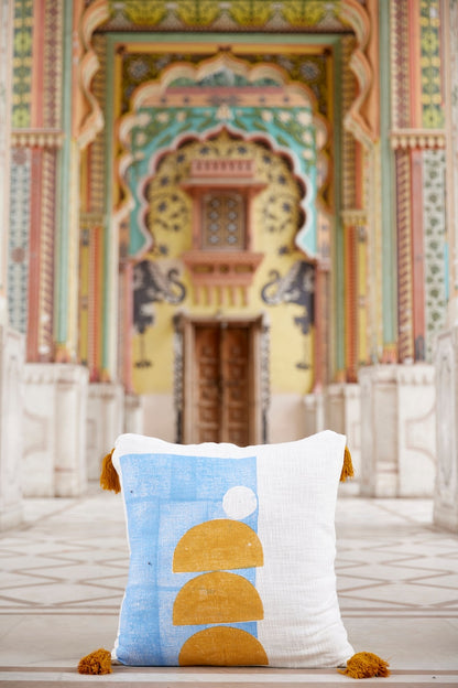 Hand Block Printed Queen Quilt Set: Modern Bohemian Bedding