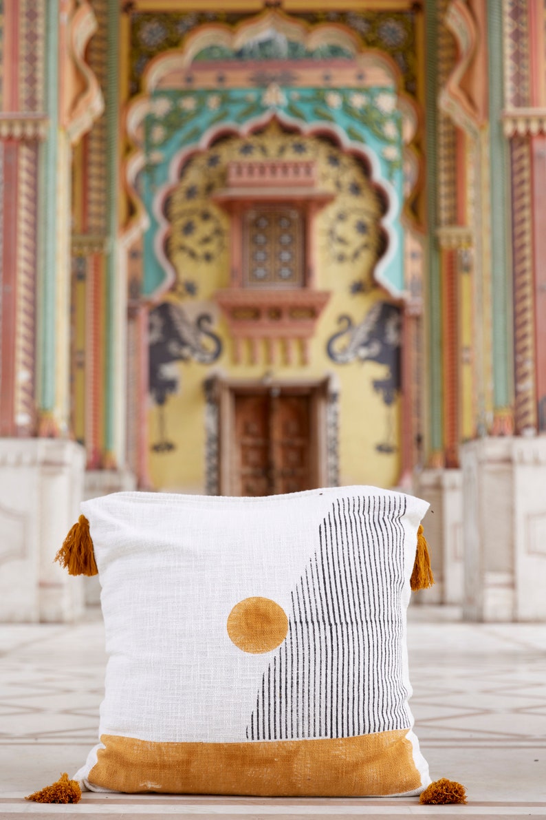Hand-Block Printed Kantha Quilt Set: Reversible Boho Bedding