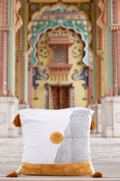 Hand-Block Printed Kantha Quilt Set: Reversible Boho Bedding