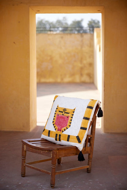 Hand-Block Printed Cotton Kantha Quilt: Reversible Boho Twin Bedding
