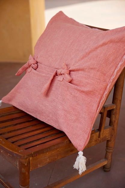 Handmade Block Print Pillow Cover: Cotton Euro Sham, 26"x26"