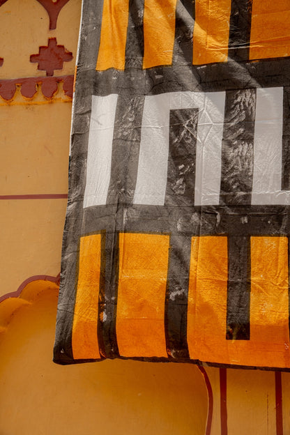 Handmade Block-Printed Cotton Duvet Cover Set: Reversible Boho Bedding