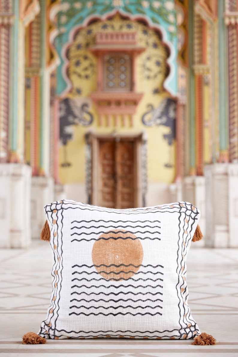 Hand Block Print King Size Quilt: Modern Bohemian Comforter