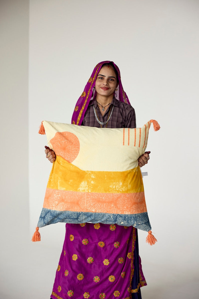 Handmade King Size Kantha Quilt: Reversible Boho Bedspread