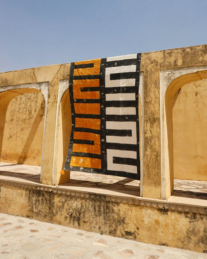 Handmade Kantha Throw Blanket: Cotton Hand-Block Printed Quilted Throw