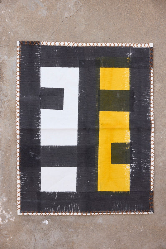 Handmade Block Printed Placemat Set: Modern Minimalist Table Linens