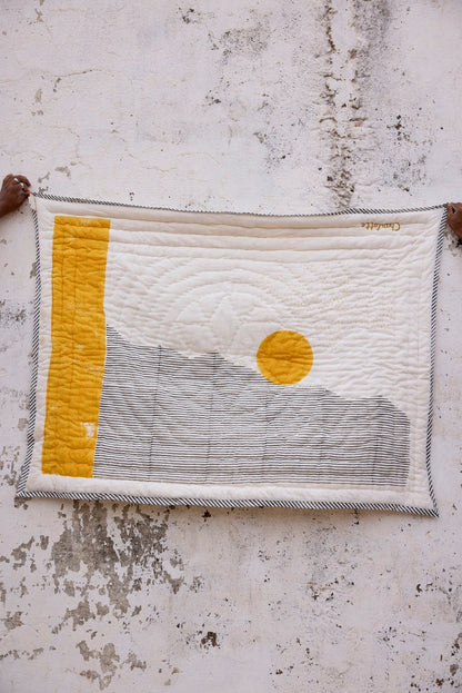Personalized Baby Quilt: Hand-Stitched Cotton Kantha Blanket