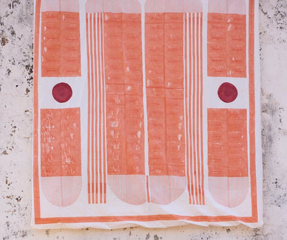 Handmade Block Printed Cotton Duvet Cover Set: Modern Boho Bedding