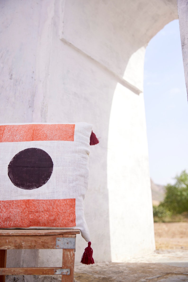 Handmade Block Printed Cotton Duvet Cover Set: Modern Boho Bedding